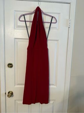 Laundry By Shelli Segal Red One-Shoulder Midi Dress